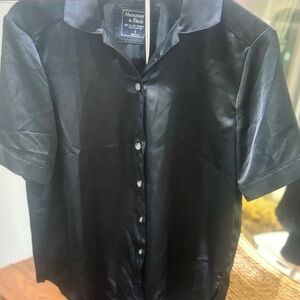 Abercrombie & Fitch Midnight Satin Blouse